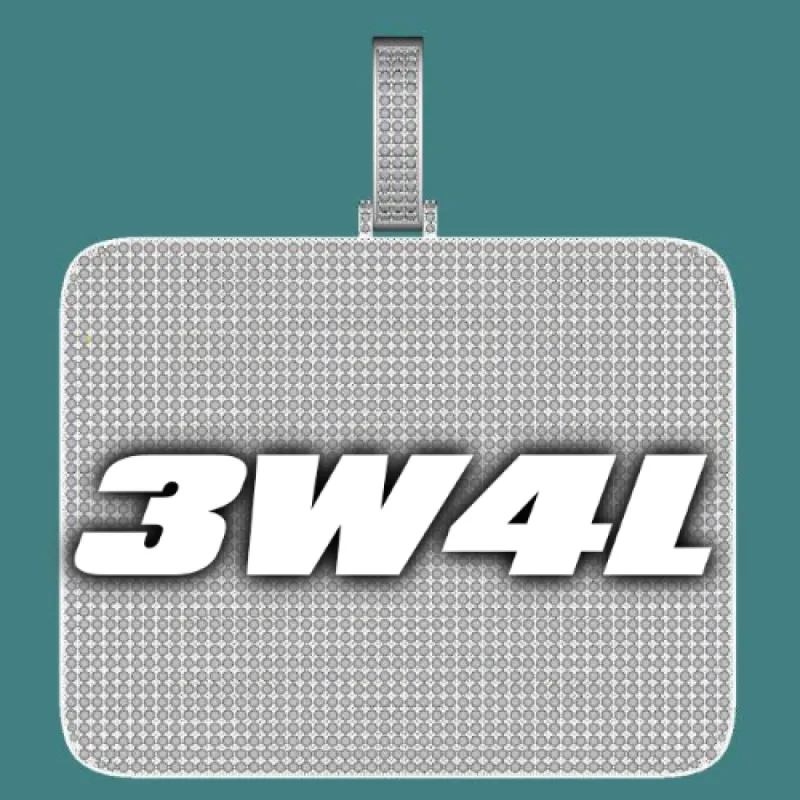 CUSTOM LETTER NECKLACE 3D BIG SQUARE sold by The GUU Shop