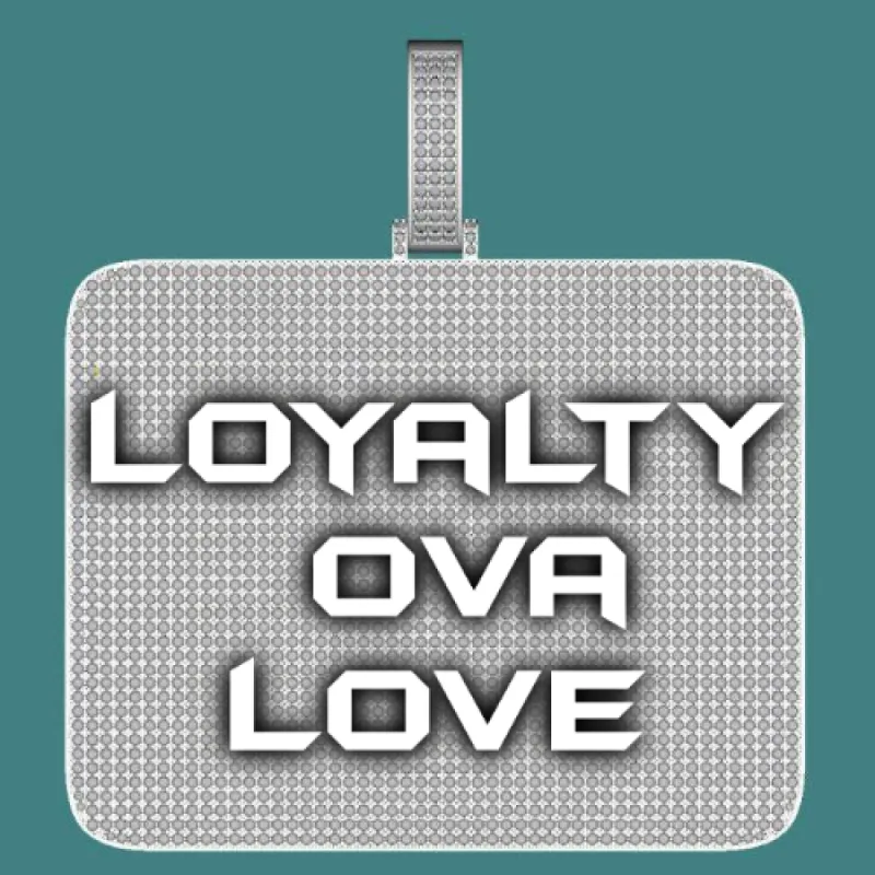 CUSTOM LETTER NECKLACE 3D BIG SQUARE sold by The GUU Shop