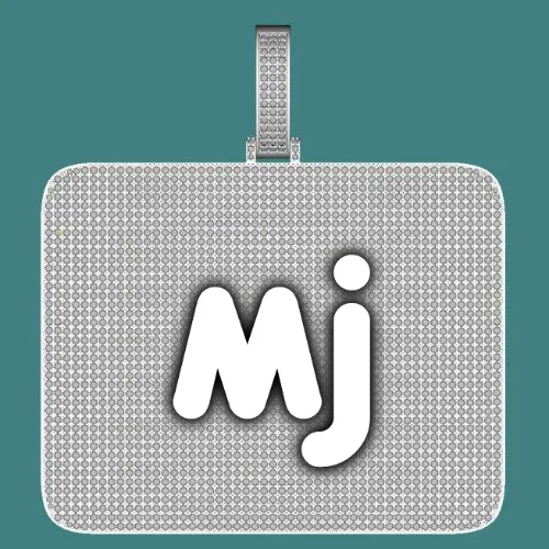 CUSTOM LETTER NECKLACE 3D BIG SQUARE sold by The GUU Shop