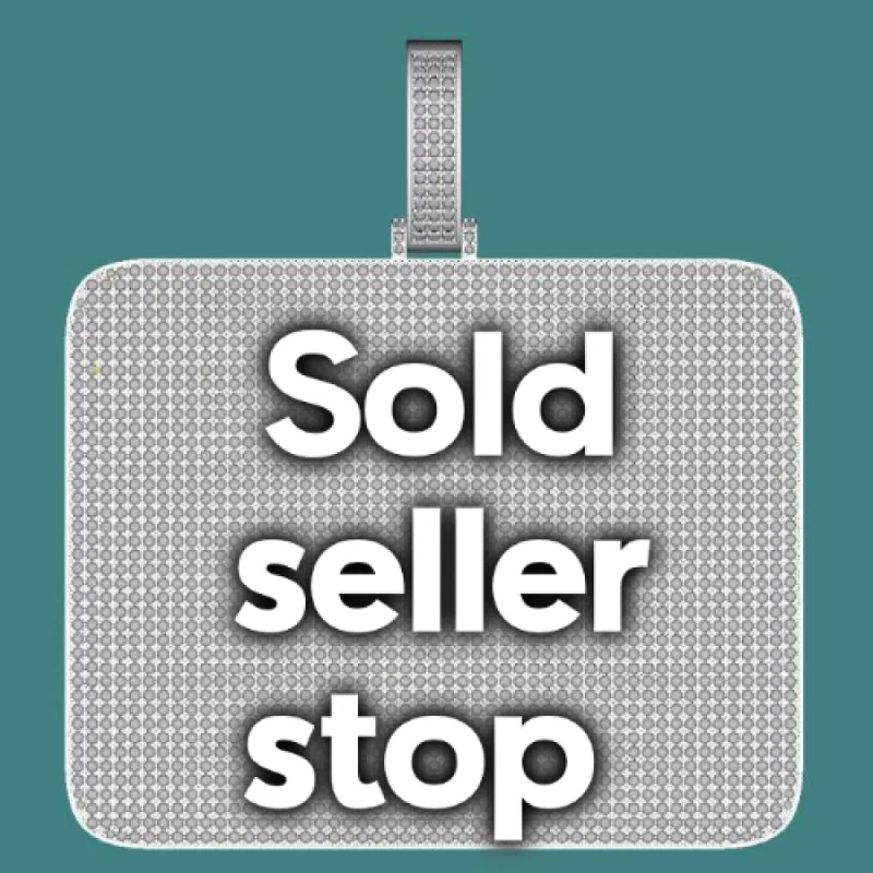 CUSTOM LETTER NECKLACE 3D BIG SQUARE sold by The GUU Shop