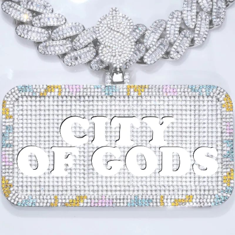 CUSTOM LETTER NECKLACE 3D COLORFUL SQUARE sold by The GUU Shop