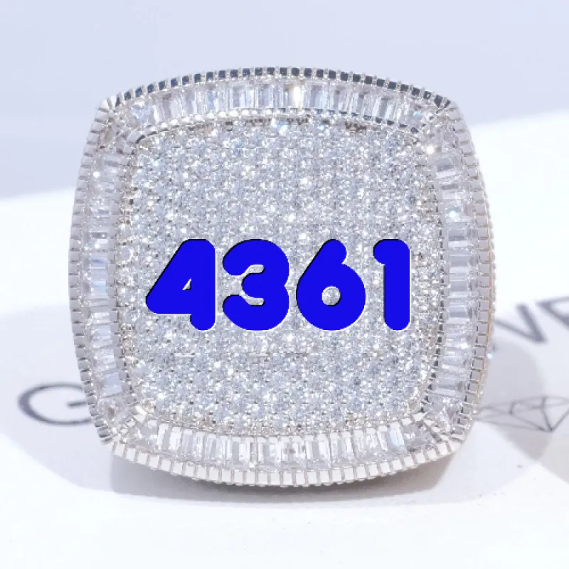 CUSTOM LETTER 3D ICED RING sold by The GUU Shop