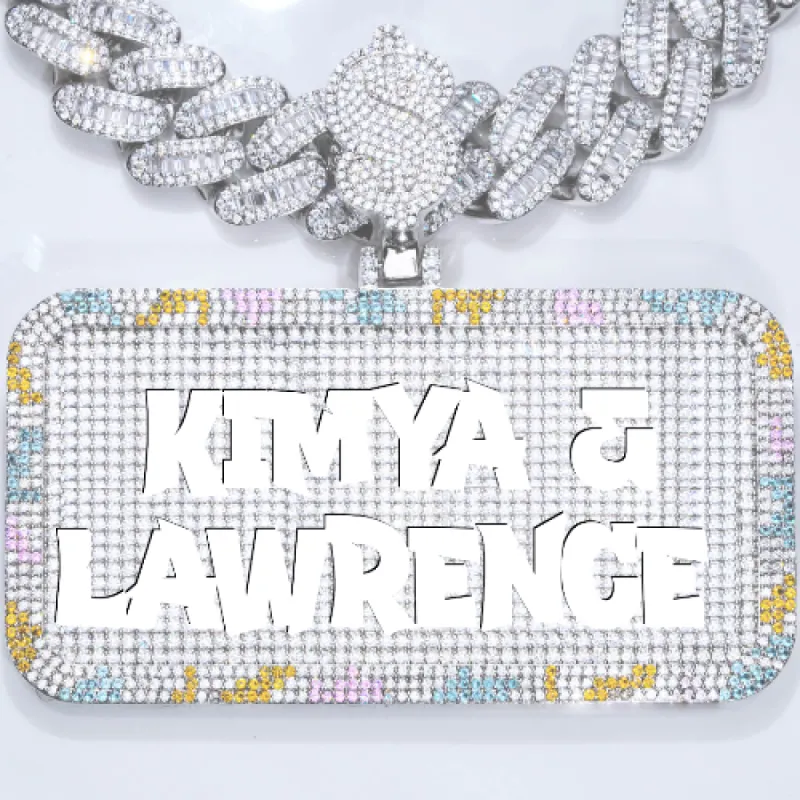 CUSTOM LETTER NECKLACE 3D COLORFUL SQUARE sold by The GUU Shop