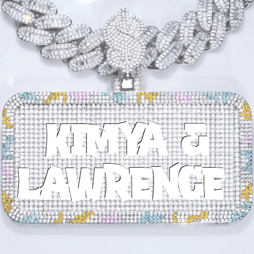 CUSTOM LETTER NECKLACE 3D COLORFUL SQUARE sold by The GUU Shop