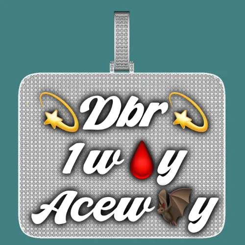 CUSTOM LETTER NECKLACE 3D BIG SQUARE sold by The GUU Shop