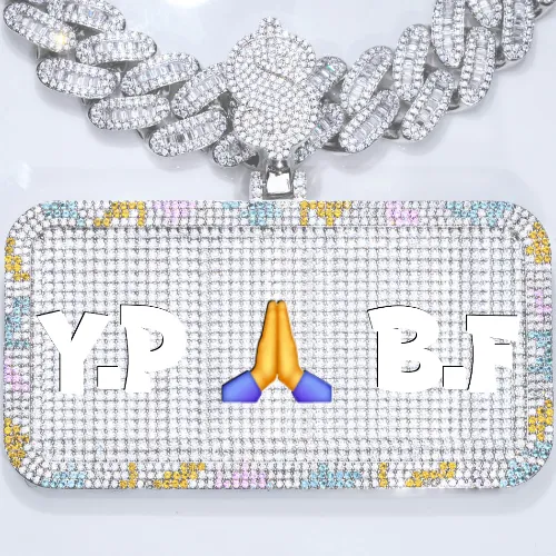 CUSTOM LETTER NECKLACE 3D COLORFUL SQUARE sold by The GUU Shop