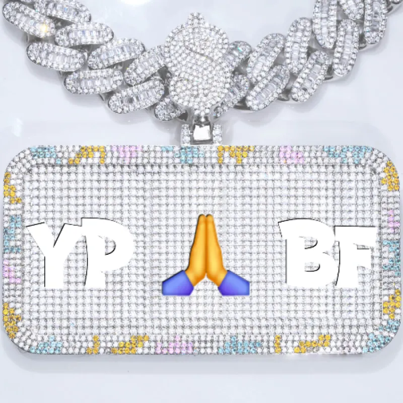 CUSTOM LETTER NECKLACE 3D COLORFUL SQUARE sold by The GUU Shop