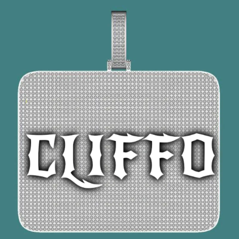 CUSTOM LETTER NECKLACE 3D BIG SQUARE sold by The GUU Shop