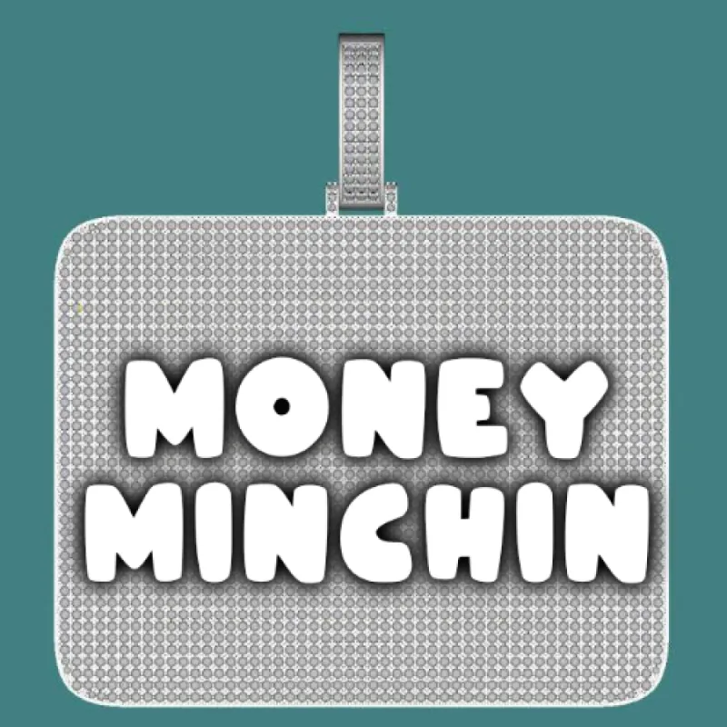 CUSTOM LETTER NECKLACE 3D BIG SQUARE sold by The GUU Shop