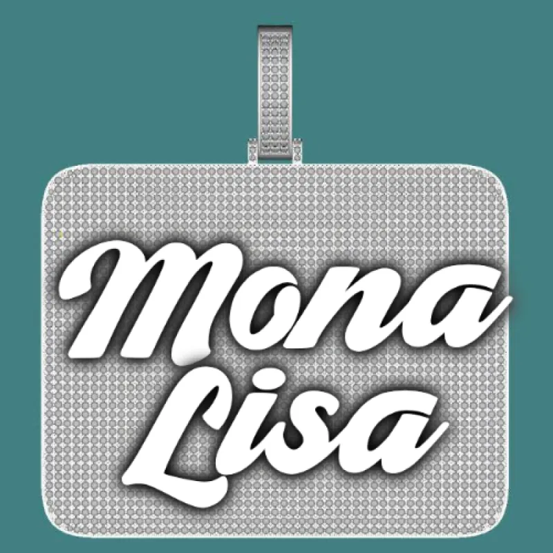 CUSTOM LETTER NECKLACE 3D BIG SQUARE sold by The GUU Shop