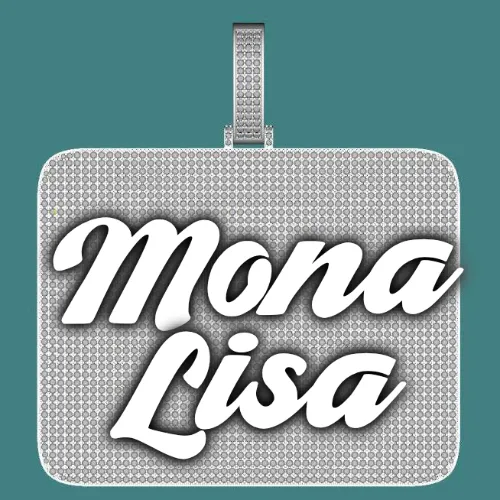 CUSTOM LETTER NECKLACE 3D BIG SQUARE sold by The GUU Shop