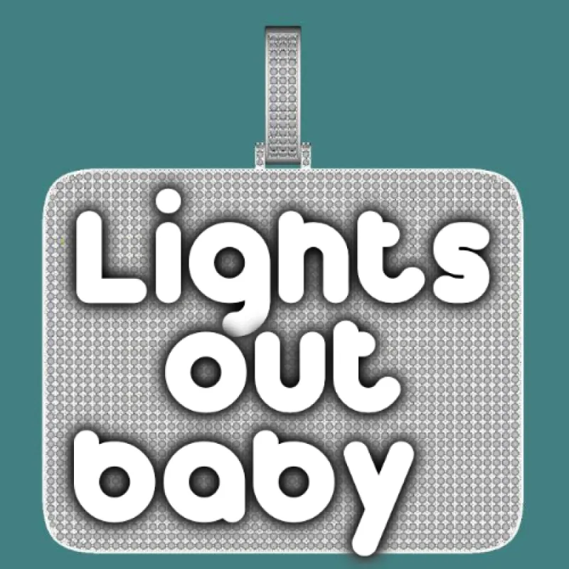 CUSTOM LETTER NECKLACE 3D BIG SQUARE sold by The GUU Shop