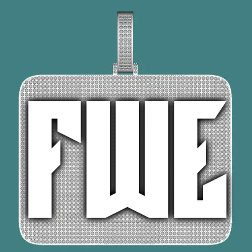 CUSTOM LETTER NECKLACE 3D BIG SQUARE sold by The GUU Shop