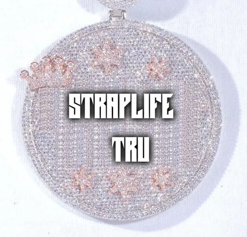 CUSTOM LETTER NECKLACE 3D BIG CROWN DISC sold by The GUU Shop