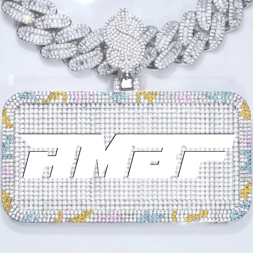 CUSTOM LETTER NECKLACE 3D COLORFUL SQUARE sold by The GUU Shop