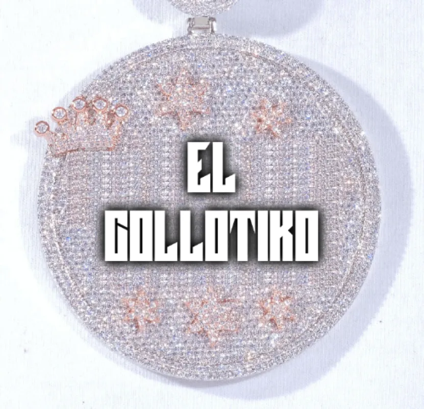 CUSTOM LETTER NECKLACE 3D BIG CROWN DISC sold by The GUU Shop