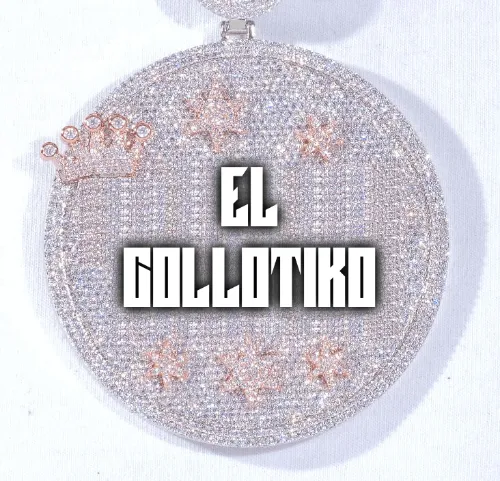 CUSTOM LETTER NECKLACE 3D BIG CROWN DISC sold by The GUU Shop