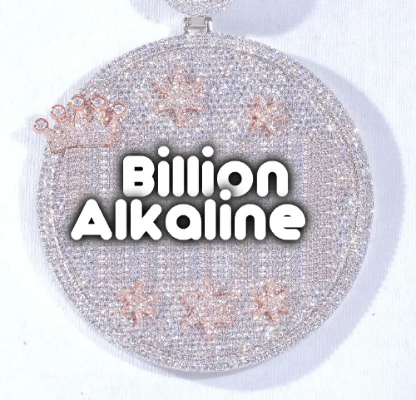 CUSTOM LETTER NECKLACE 3D BIG CROWN DISC sold by The GUU Shop