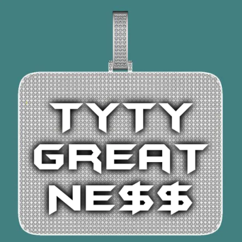 CUSTOM LETTER NECKLACE 3D BIG SQUARE sold by The GUU Shop