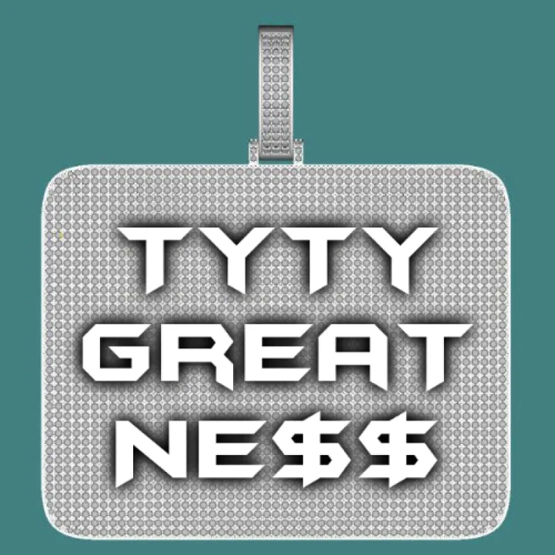 CUSTOM LETTER NECKLACE 3D BIG SQUARE sold by The GUU Shop