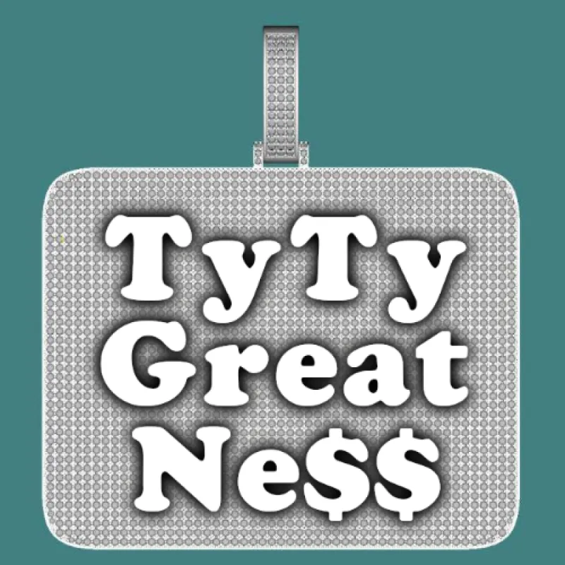 CUSTOM LETTER NECKLACE 3D BIG SQUARE sold by The GUU Shop