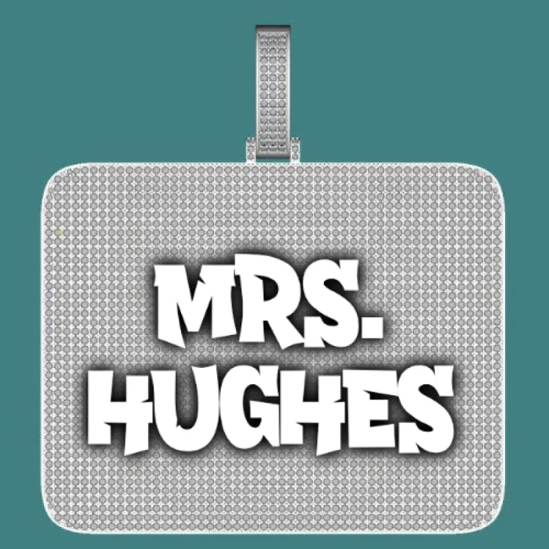 CUSTOM LETTER NECKLACE 3D BIG SQUARE sold by The GUU Shop