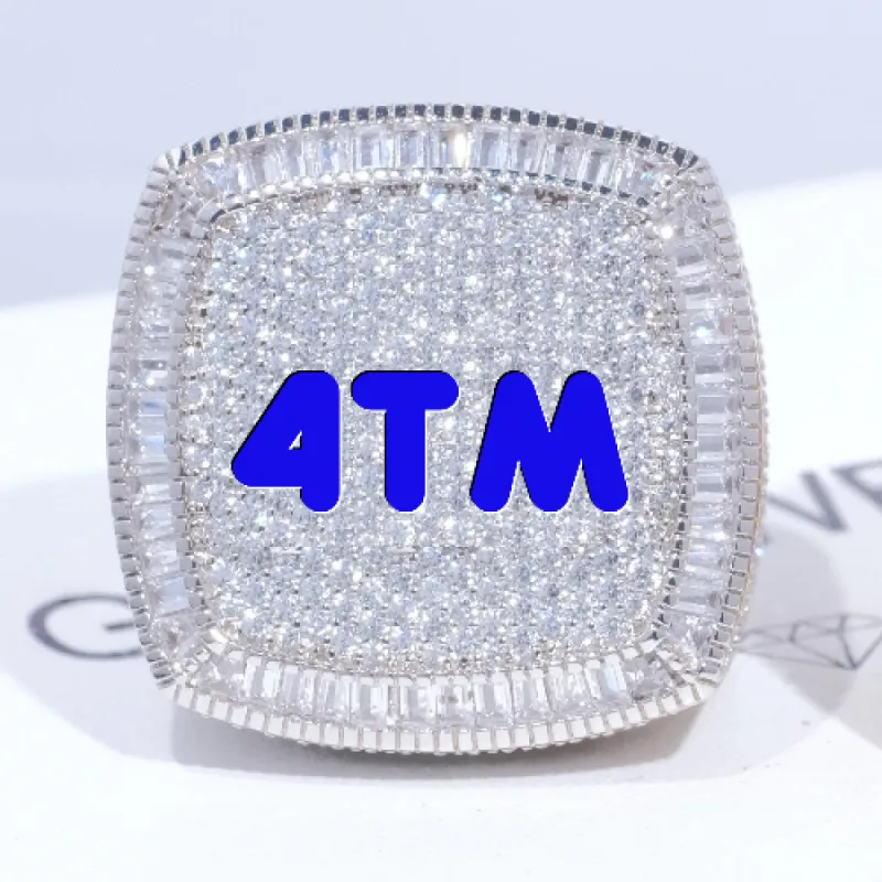 CUSTOM LETTER 3D ICED RING sold by The GUU Shop