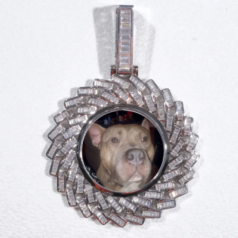 Large 3D Baguette Custom Picture Pendant sold by The GUU Shop