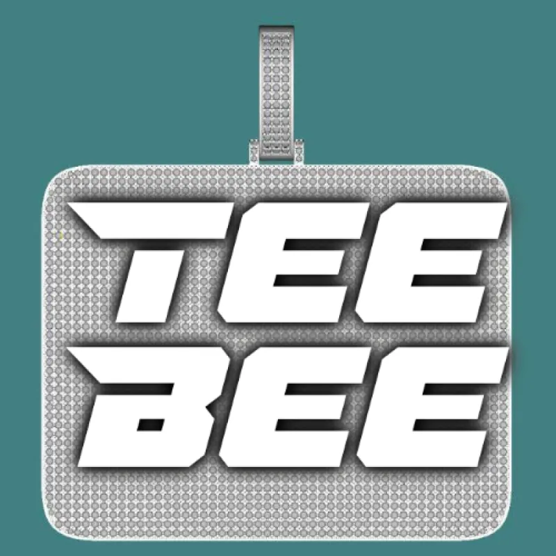 CUSTOM LETTER NECKLACE 3D BIG SQUARE sold by The GUU Shop