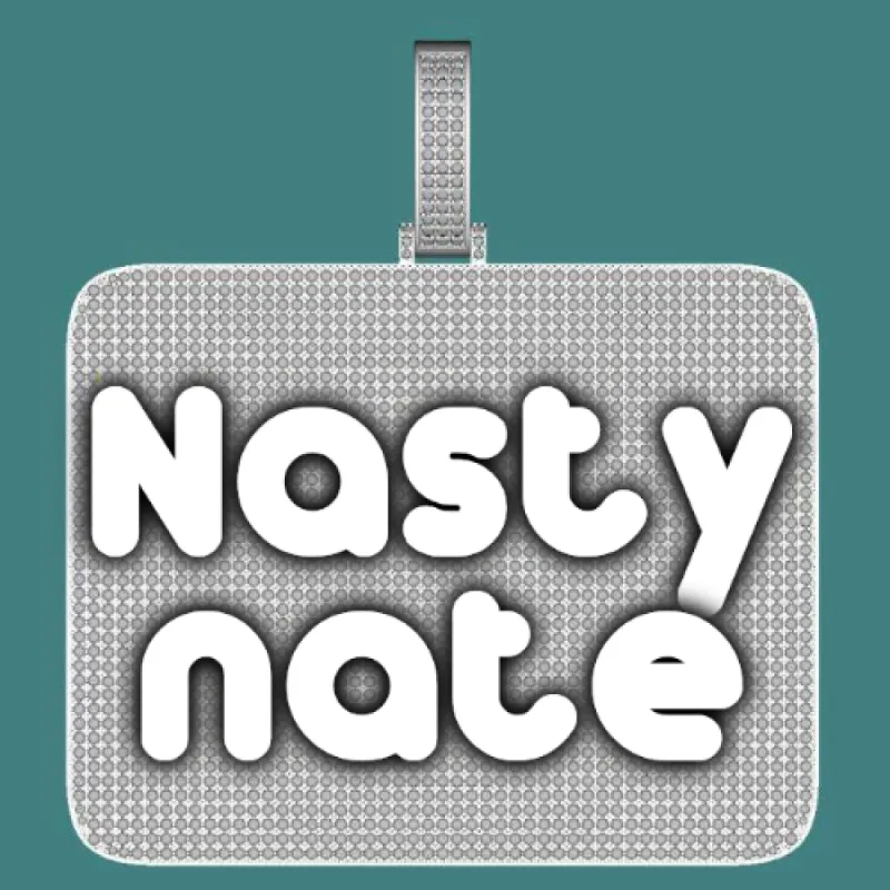 CUSTOM LETTER NECKLACE 3D BIG SQUARE sold by The GUU Shop