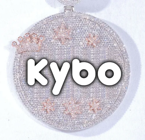 CUSTOM LETTER NECKLACE 3D BIG CROWN DISC sold by The GUU Shop