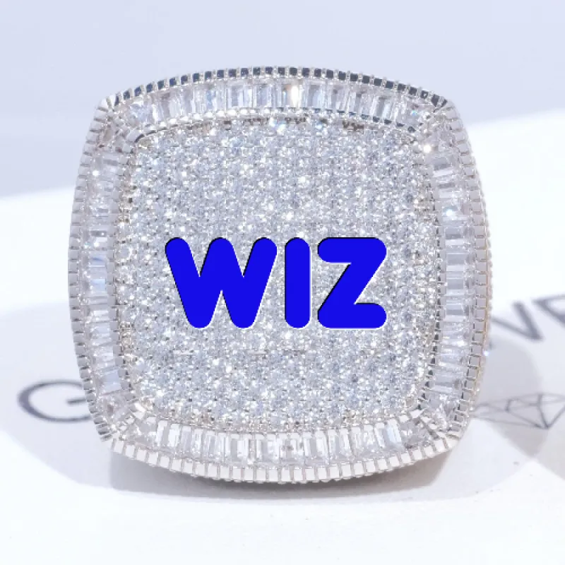 CUSTOM LETTER 3D ICED RING sold by The GUU Shop