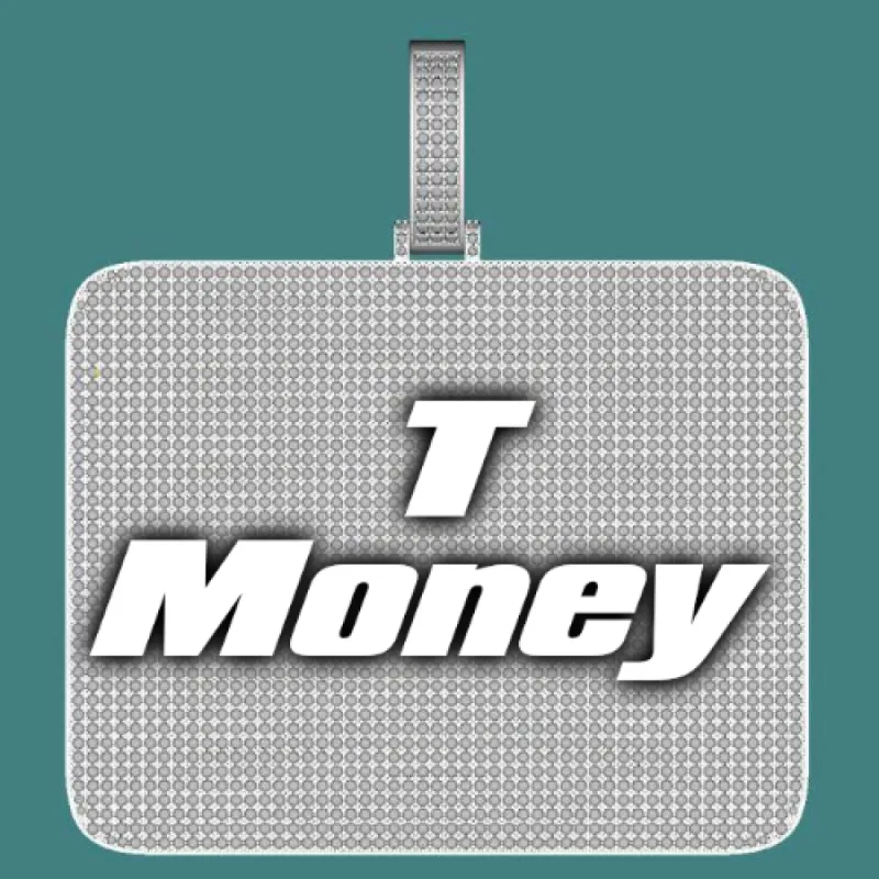 CUSTOM LETTER NECKLACE 3D BIG SQUARE sold by The GUU Shop