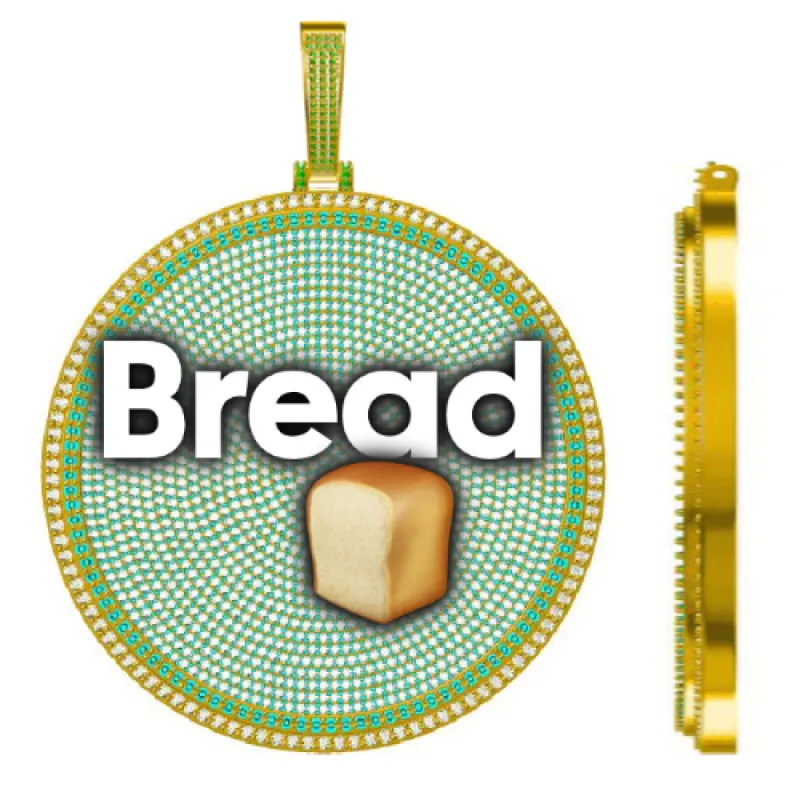 CUSTOM LETTER NECKLACE 3D BIG DISC sold by The GUU Shop