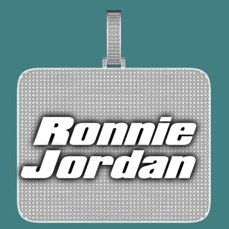 CUSTOM LETTER NECKLACE 3D BIG SQUARE sold by The GUU Shop