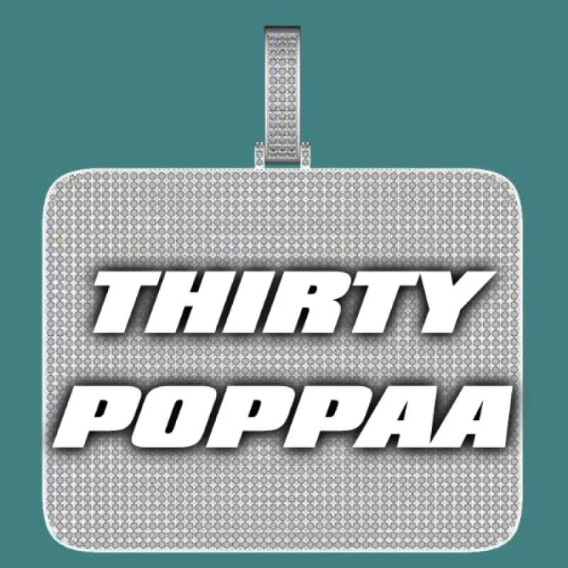 CUSTOM LETTER NECKLACE 3D BIG SQUARE sold by The GUU Shop