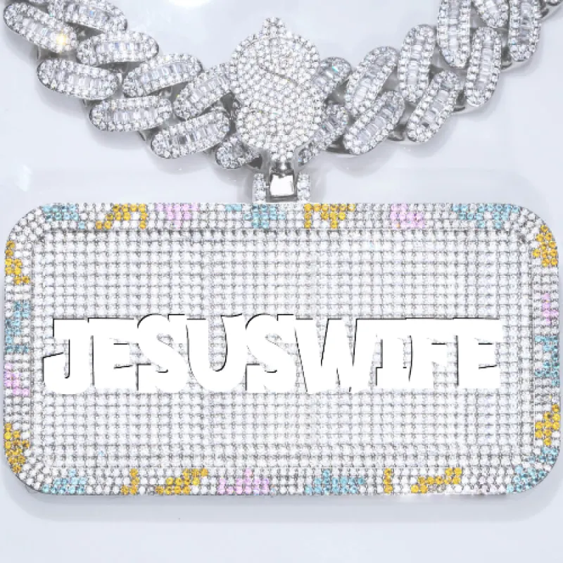 CUSTOM LETTER NECKLACE 3D COLORFUL SQUARE sold by The GUU Shop