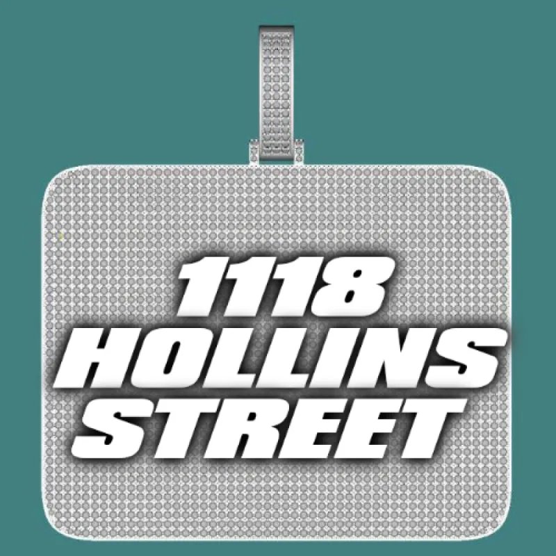 CUSTOM LETTER NECKLACE 3D BIG SQUARE sold by The GUU Shop