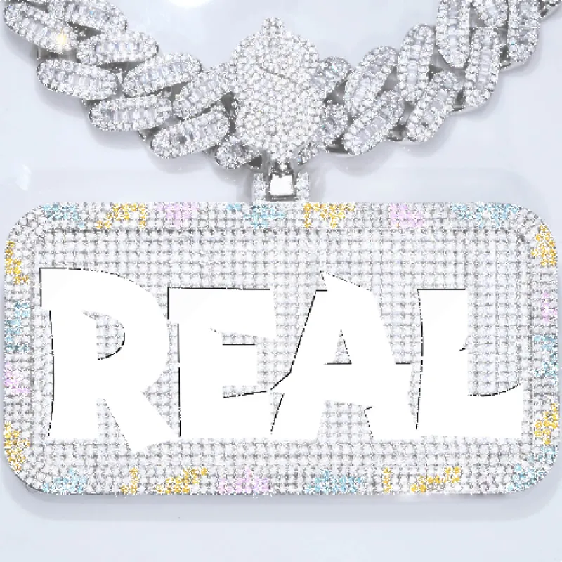 CUSTOM LETTER NECKLACE 3D COLORFUL SQUARE sold by The GUU Shop