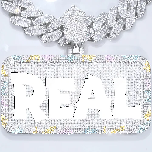 CUSTOM LETTER NECKLACE 3D COLORFUL SQUARE sold by The GUU Shop