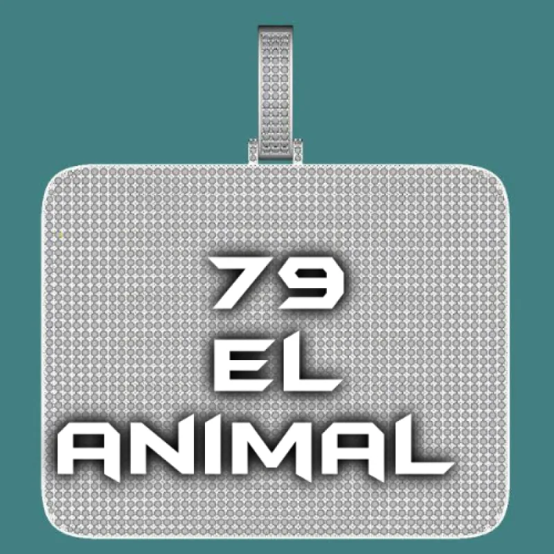 CUSTOM LETTER NECKLACE 3D BIG SQUARE sold by The GUU Shop