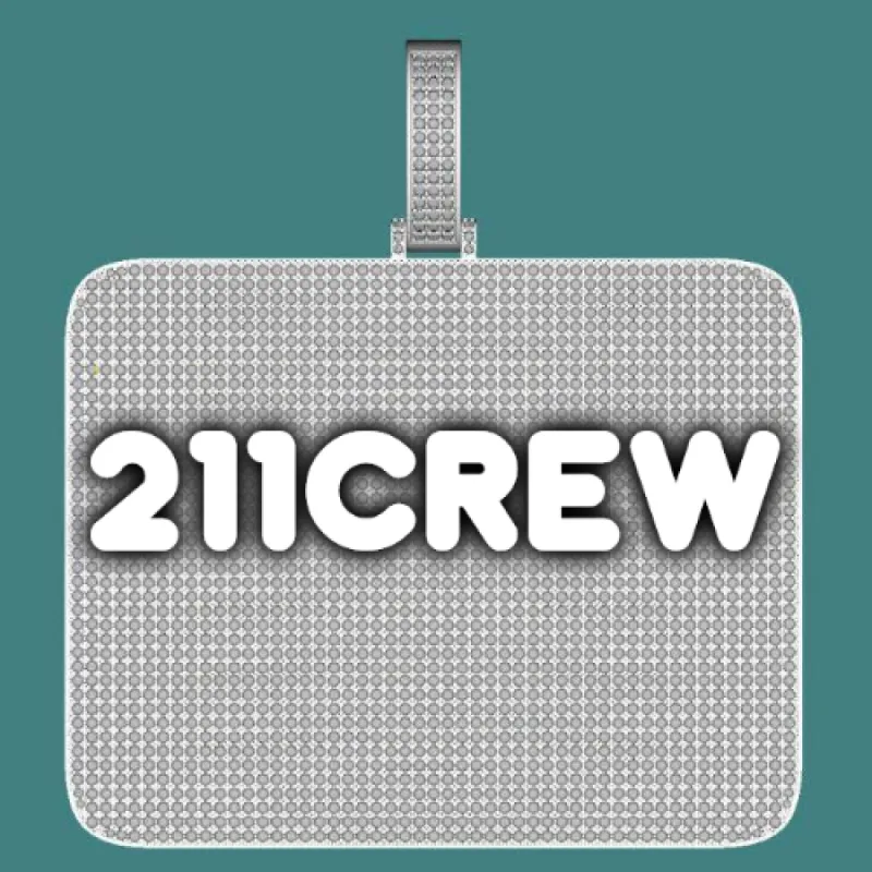 CUSTOM LETTER NECKLACE 3D BIG SQUARE sold by The GUU Shop