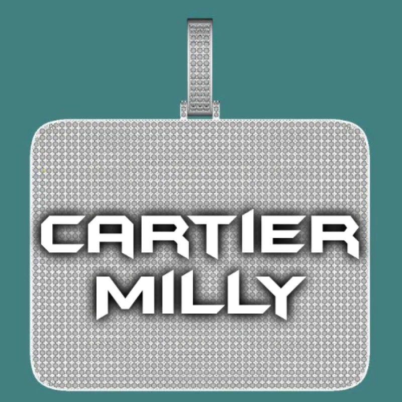 CUSTOM LETTER NECKLACE 3D BIG SQUARE sold by The GUU Shop