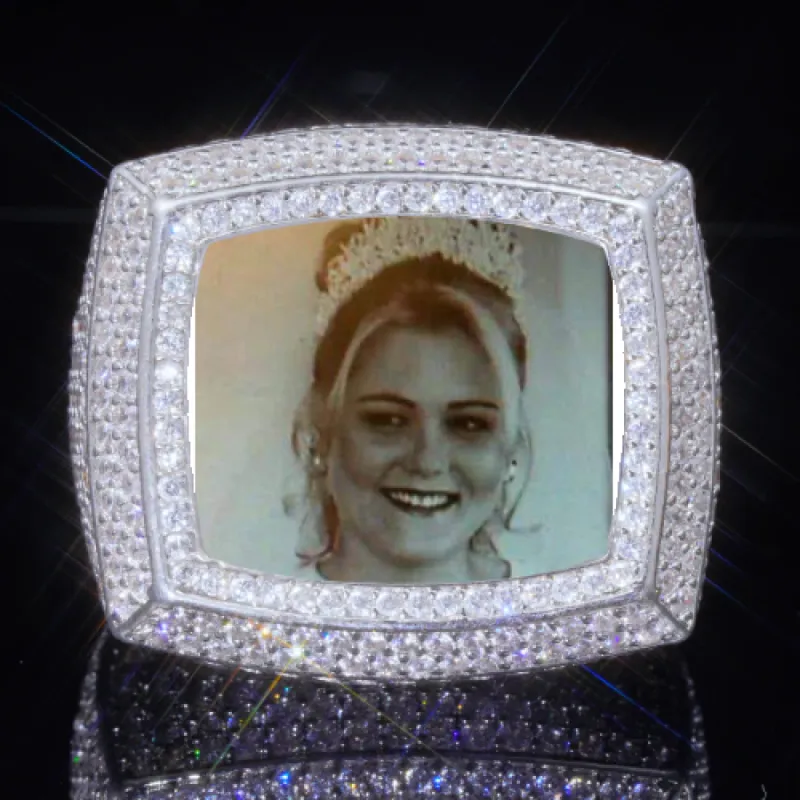 3D CUSTOM PICTURE ICED RING sold by The GUU Shop