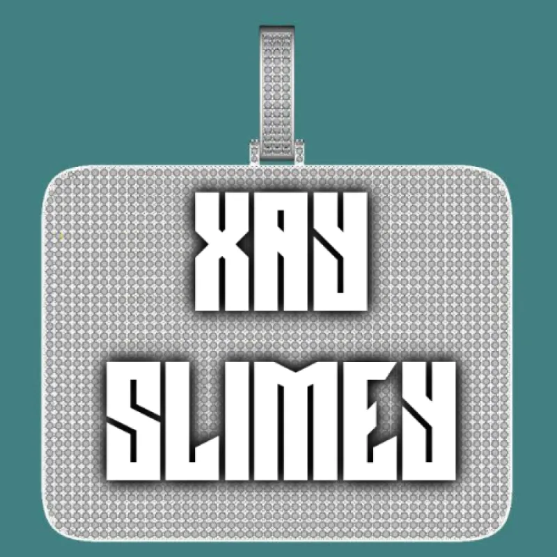 CUSTOM LETTER NECKLACE 3D BIG SQUARE sold by The GUU Shop