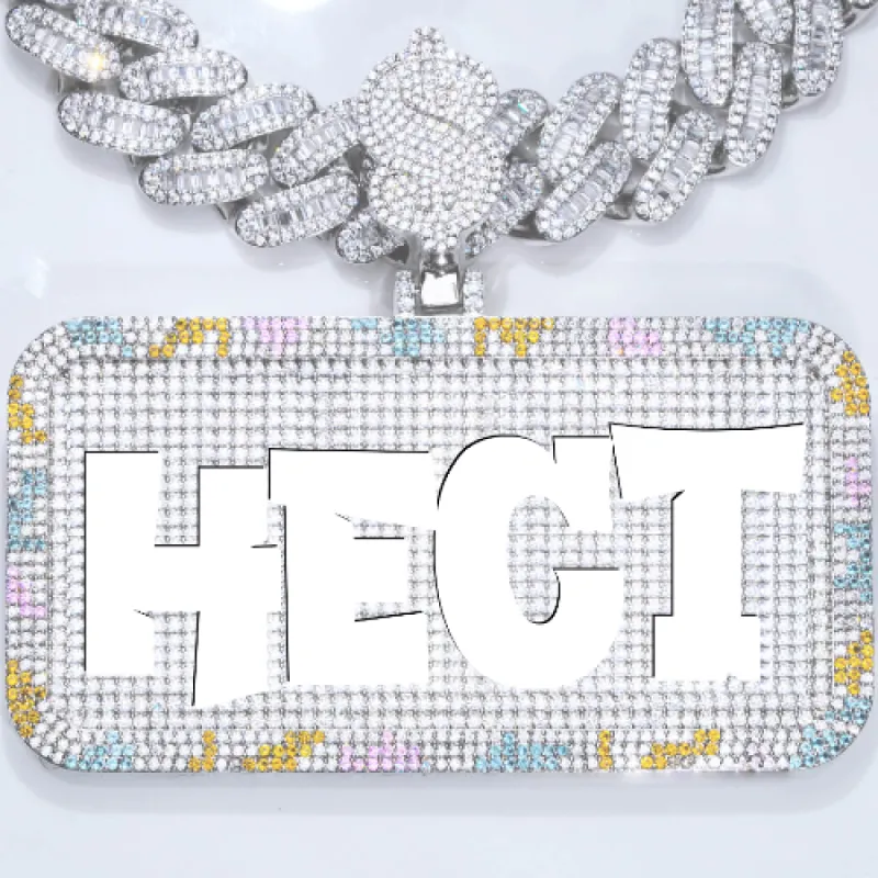 CUSTOM LETTER NECKLACE 3D COLORFUL SQUARE sold by The GUU Shop