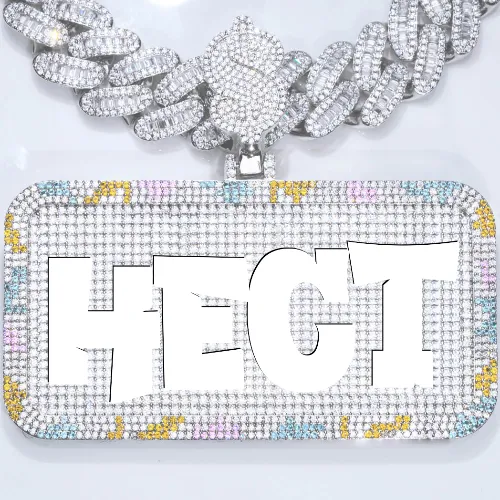 CUSTOM LETTER NECKLACE 3D COLORFUL SQUARE sold by The GUU Shop