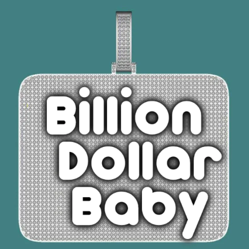 CUSTOM LETTER NECKLACE 3D BIG SQUARE sold by The GUU Shop