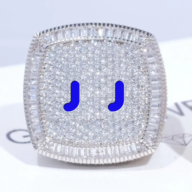 CUSTOM LETTER 3D ICED RING sold by The GUU Shop