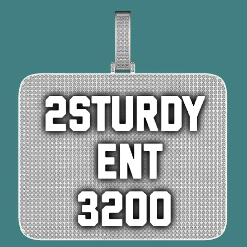 CUSTOM LETTER NECKLACE 3D BIG SQUARE sold by The GUU Shop